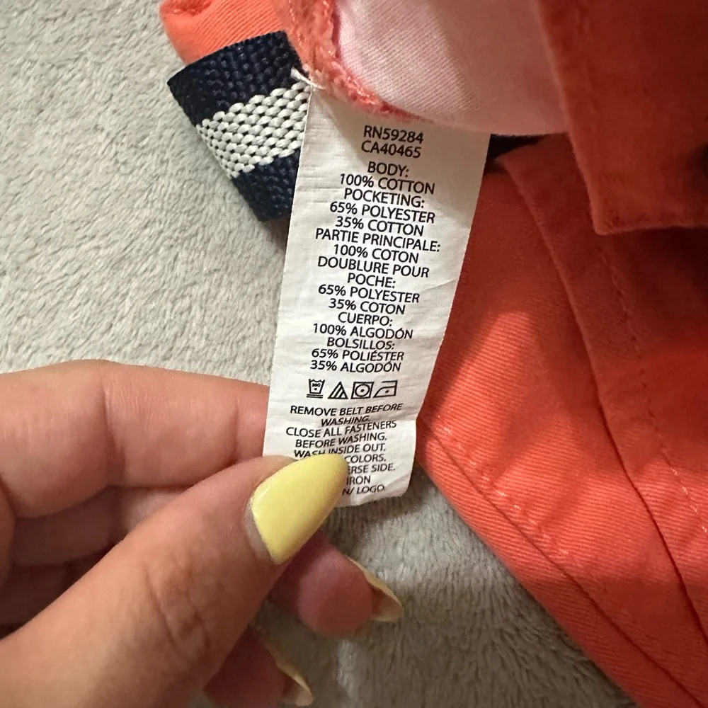 🆕The Children Place Vibrant Orange Shorts with Navy Accents Nwt